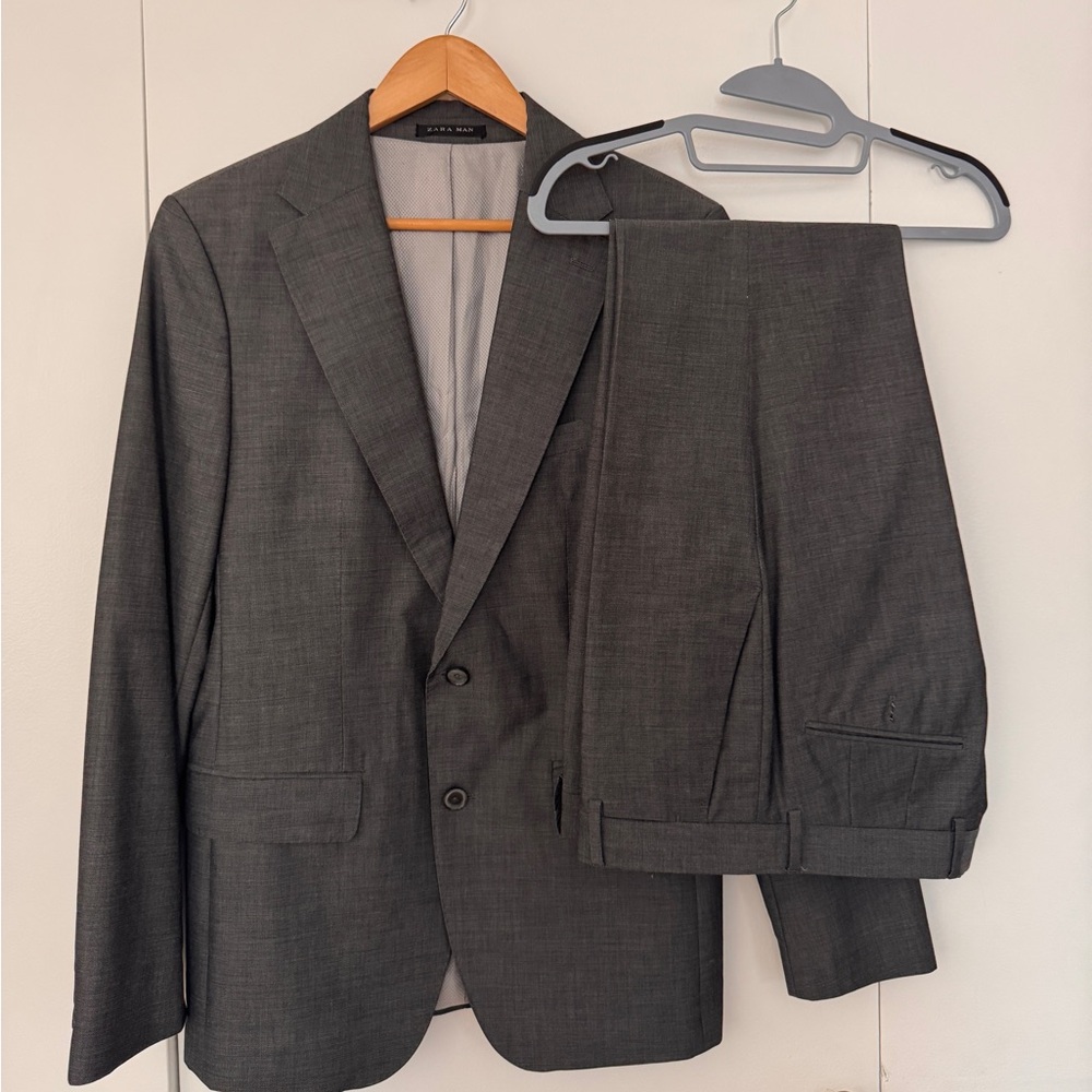 Zara Men's Charcoal Suit Jacket only